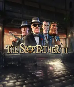 Enter the underworld world of The Slotfather Part II game by Betsoft, featuring a lineup of iconic mafia characters set against a dark urban backdrop. This graphic depicts the dramatic atmosphere of the mafia underworld with its detailed character design and suspenseful setting. Perfect for players attracted to mafia stories, promising a gripping gaming experience. 