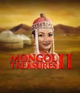 Step into the rich history of Mongolia with Mongol Treasures 2 slot by Endorphina, showcasing a graceful Mongolian woman clothed in traditional attire against a pastoral Mongolian steppe backdrop. This graphic evokes the beauty of Mongolian history, providing a memorable gaming experience. 